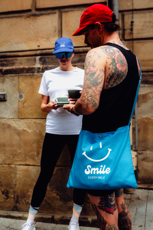 Umhängetasche x Musette"Smile every Mile"