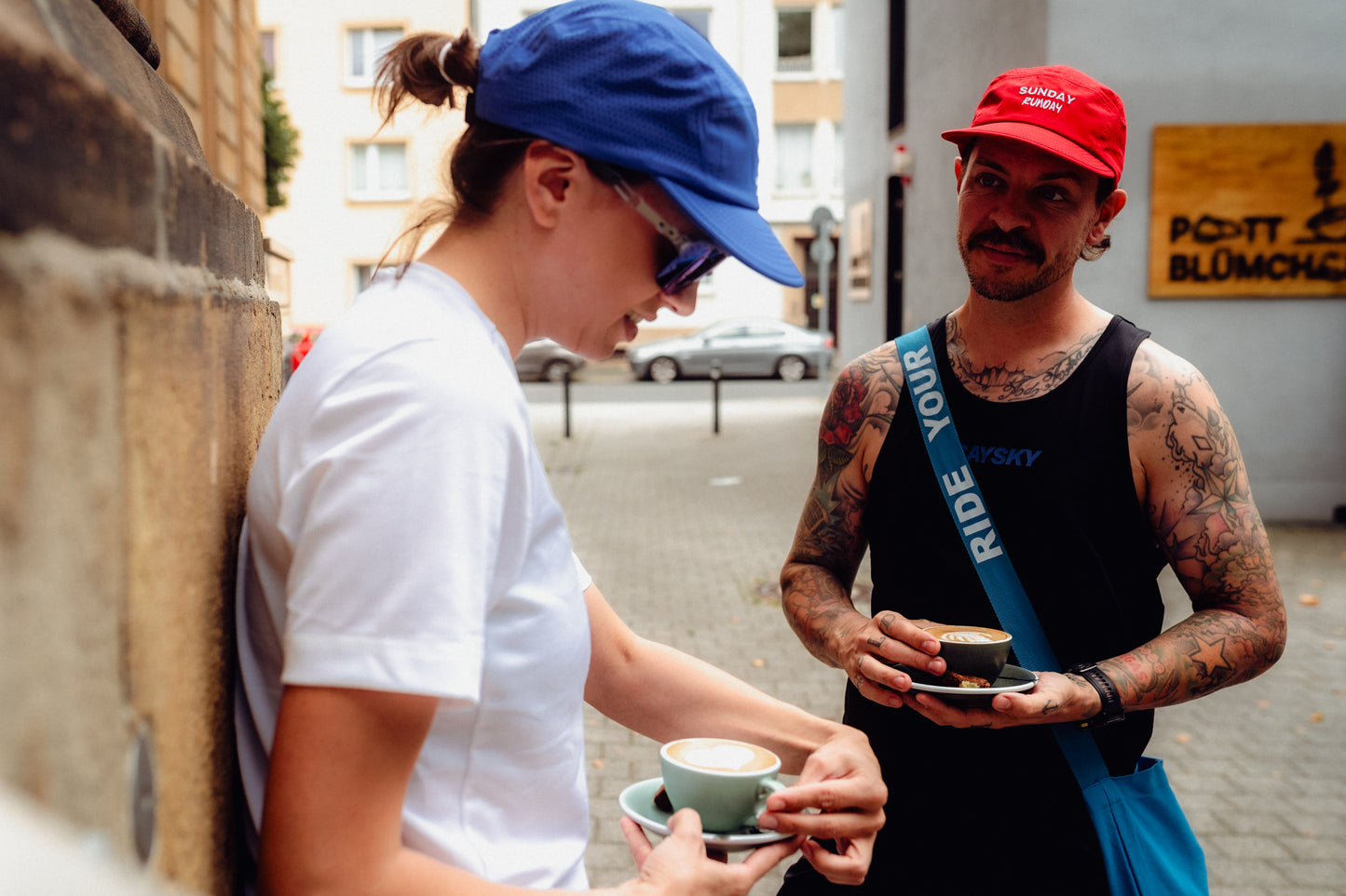 Umhängetasche x Musette"Smile every Mile"