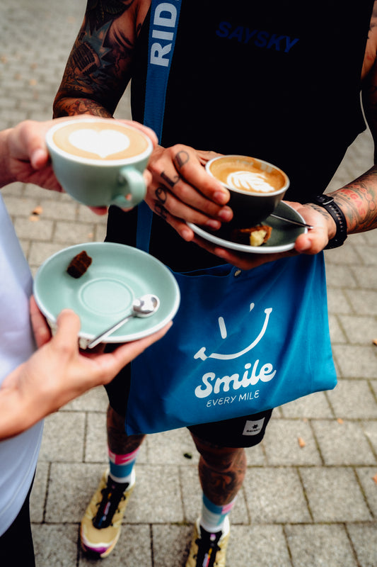 Umhängetasche x Musette"Smile every Mile"